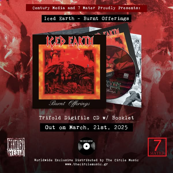 ICED EARTH - Burnt Offerings CD in Luxurious Triple 7? Vinyl Gatefold (Limited to 1.000 copies)