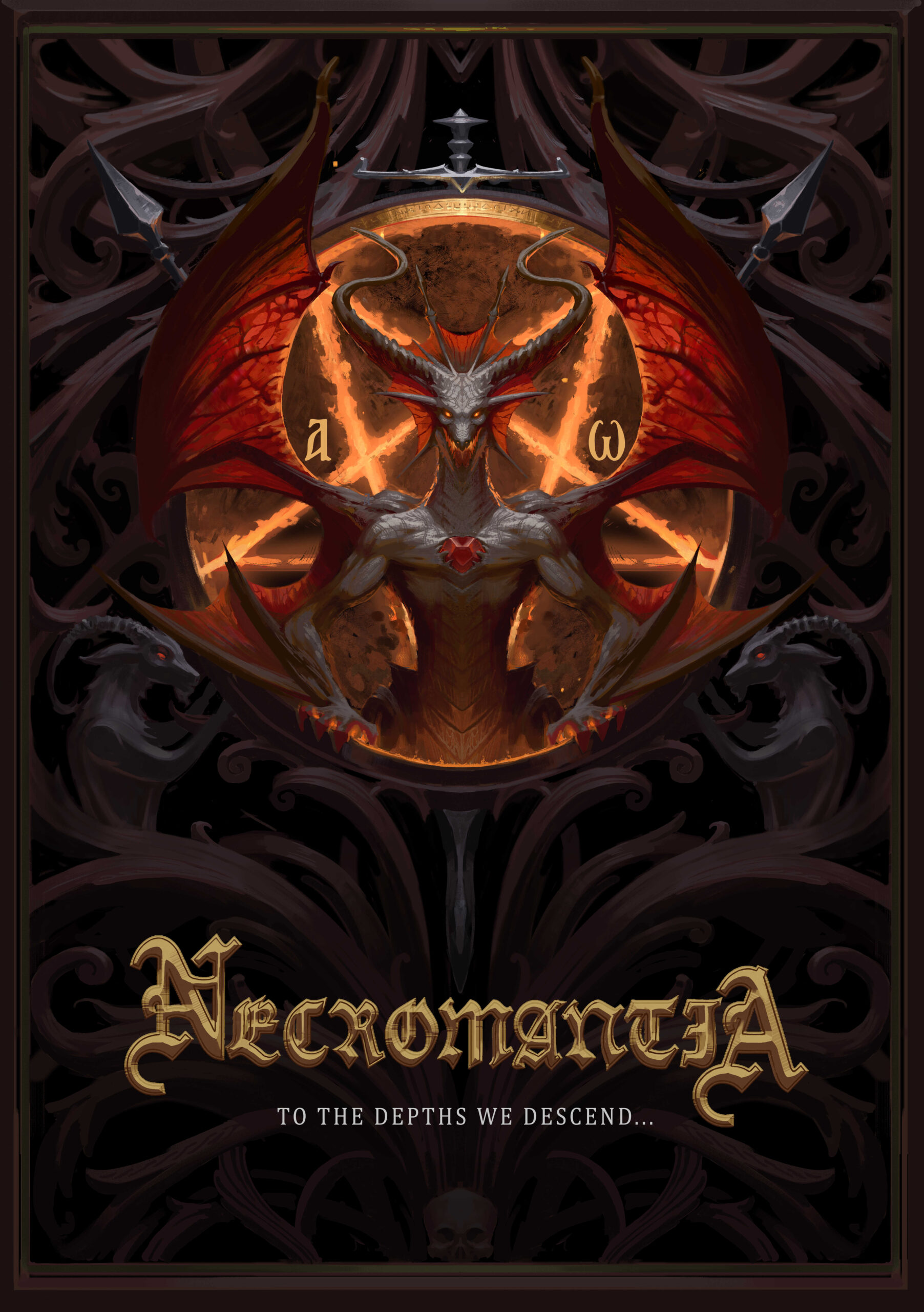 NECROMANTIA - To The Depths We Descend… – Limited Α5 Digipack CD (1.500 Copies) + Bonus Track + Poster + Printed Partiture