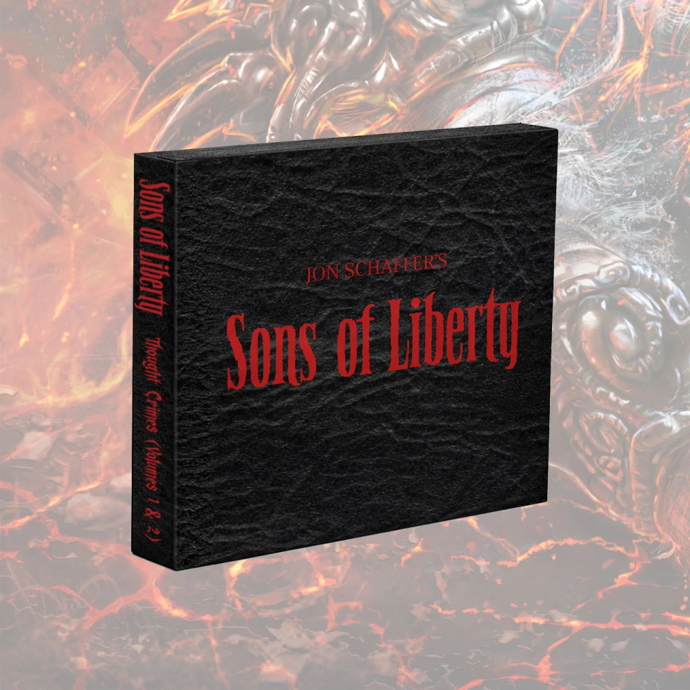 JON SCHAFFER´S SONS OF LIBERTY - Thought Crimes (Volumes 1 & 2) – Luxurious Limited Leather Box embossed in Red including Digi CD with 16 page booklet (500 copies)