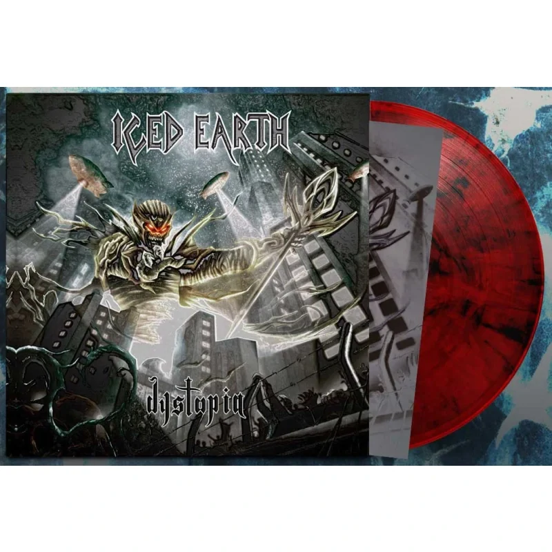 ICED EARTH - Dystopia – Marbled Red & Black Vinyl in Special 3D cover (Limited to 500 copies)
