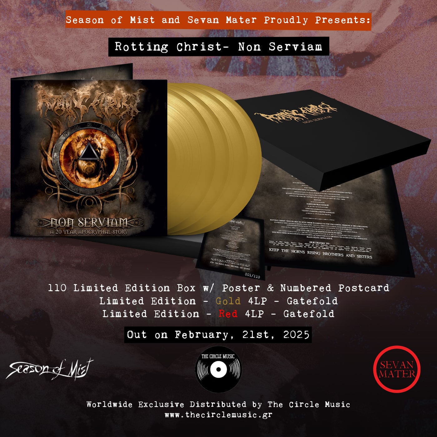 ROTTING CHRIST - Non Serviam A 20 Apocryphal Story – Deluxe Box Edition Embossed in Gold (Limited to 110 copies)