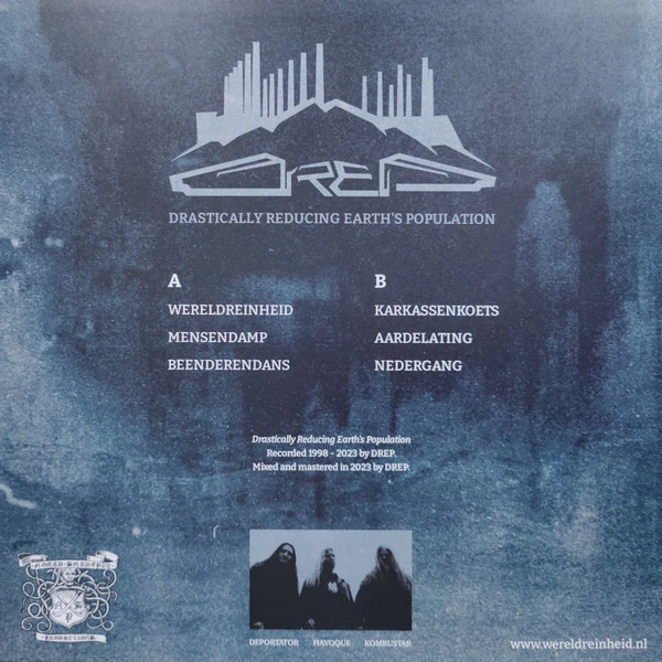 DREP - Drastically reducing earths population LP clear black smoke