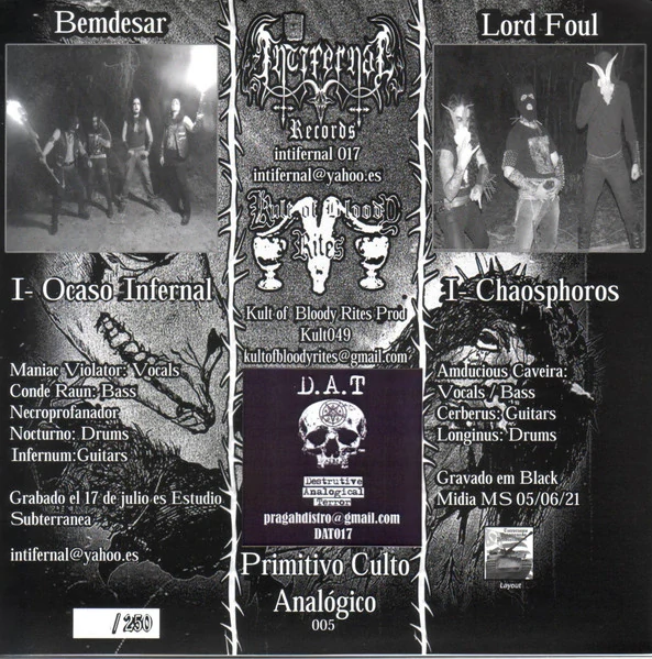 BEMDESAR/LORD FOUL - Despreciables Legiones Satanicas ltd.250ks 7"