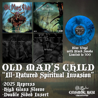 OLD MAN'S CHILD - ILL Natured Spiritual Invasion LP (2025 repress, lim 500, blue with black smoke)