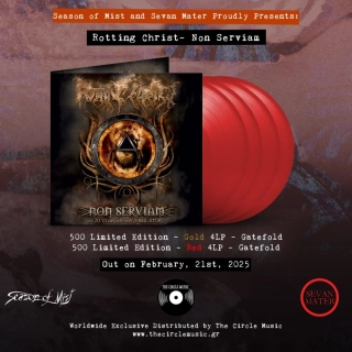 ROTTING CHRIST - Non Serviam A 20 Year Apocryphal Story – Quadruple Red Vinyl in Gatefold (Limited to 500 copies)