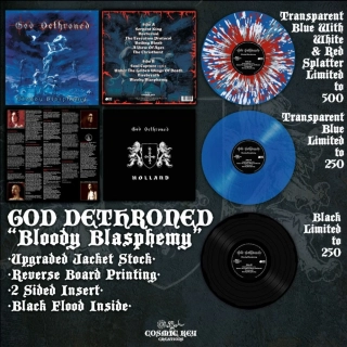 GOD DETHRONED - Bloody Blasphemy (Blue with Splatter Vinyl LP)