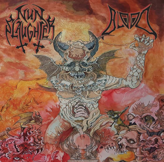 NUNSLAUGHTER BLOOD - Split LP clear orange