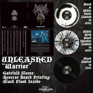 UNLEASHED - UNLEASHED - Warrior LP white black splatter