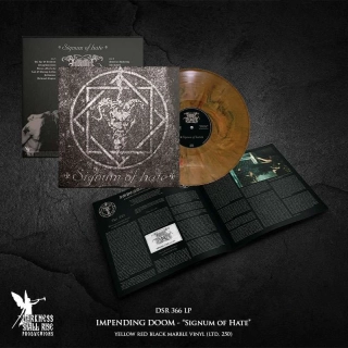 IMPENDING DOOM - Signum of Hate LP red black marble