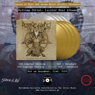 ROTTING CHRIST - Lucifer Over Athens Quadruple Gold Vinyl in Gold Mirror Surface Gatefold (Limited to 500 copies)